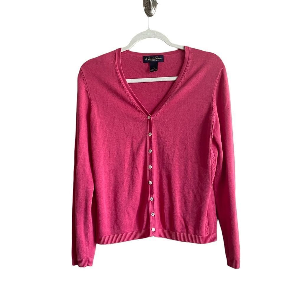 Brooks Brothers pink cardigan